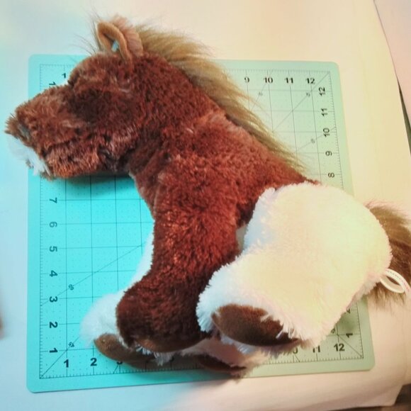 Aurora Plush Horse Stuffed Toy 13 Brown White Soft Fluffy Cuddly Animal - Picture 4 of 10